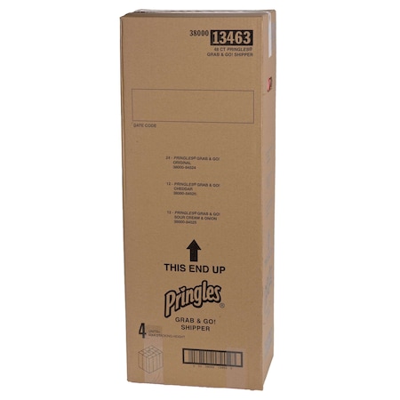 Pringles Pringles Grab & Go Assorted Potato Crisp Shipper, PK48 3800013463